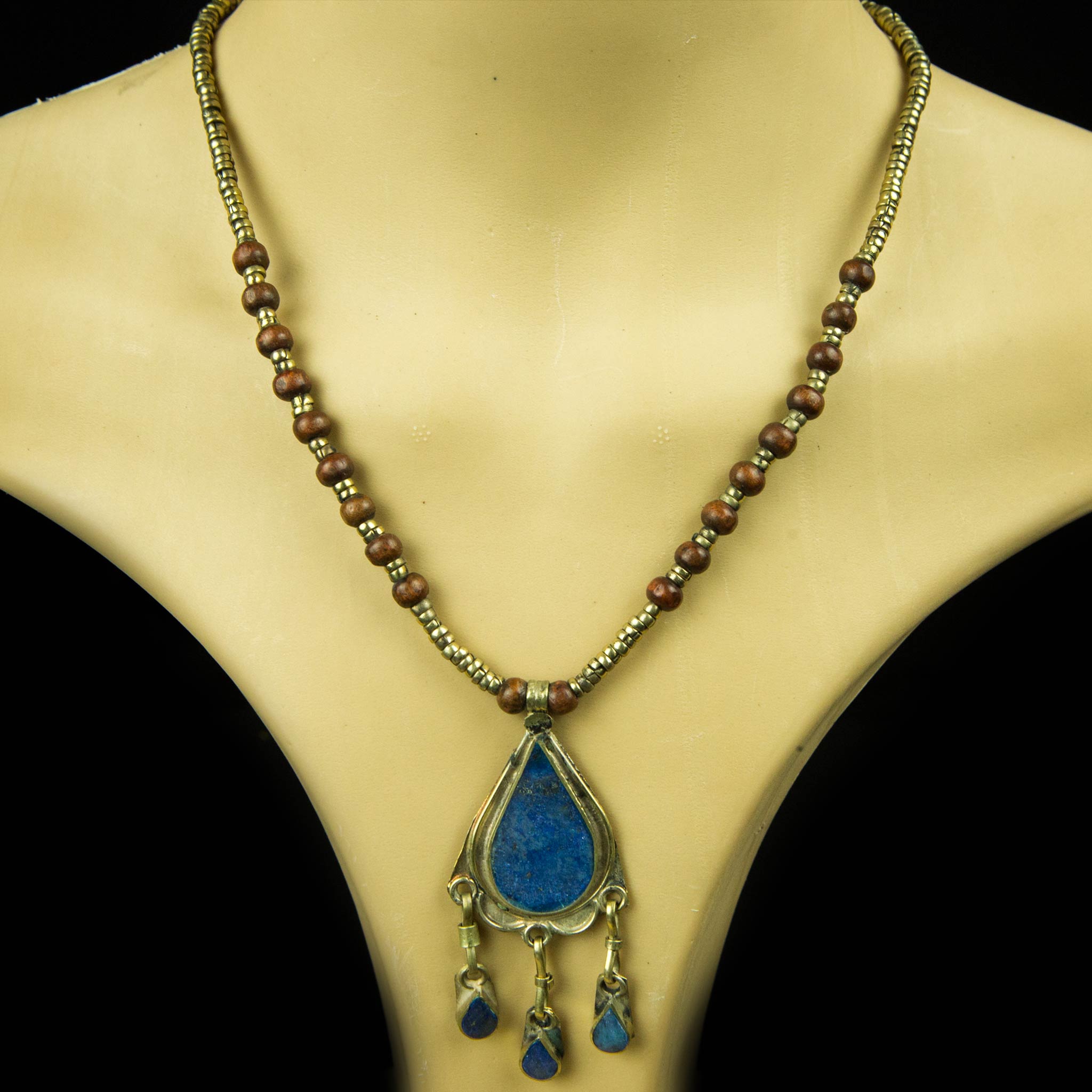 Tribal Afghan Semi Precious Lapis Stone Necklace - Collectible Tribal ...